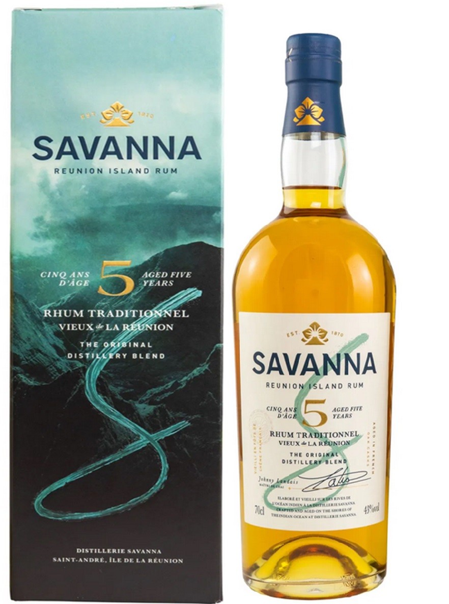SAVANNA 5 ANS ILE DE LA REUNION RHUM 70CL 43°