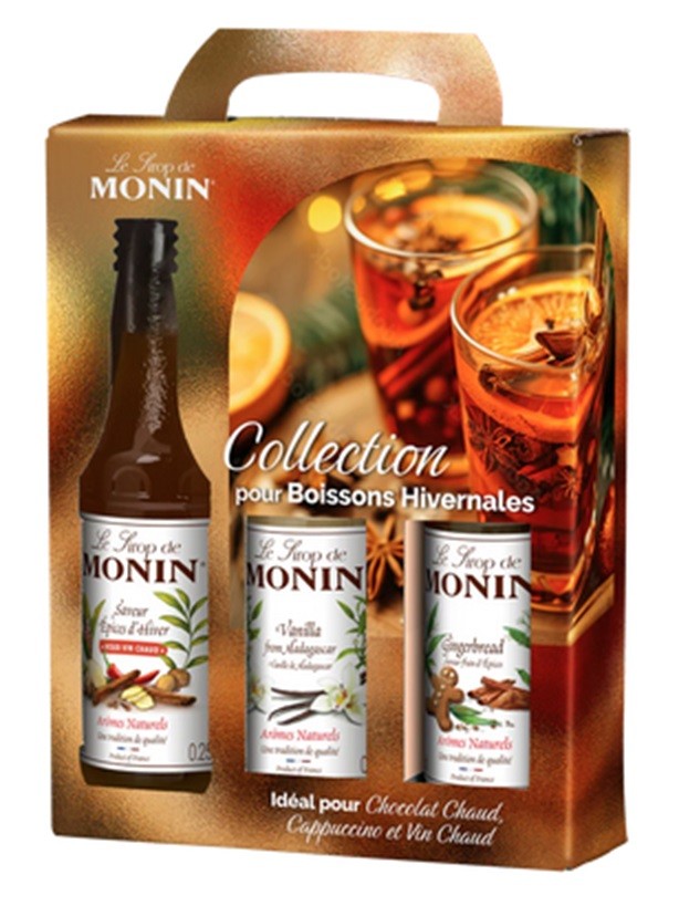 COFFRET BOISSONS HIVERNALES MONIN SIROPS 3X25CL