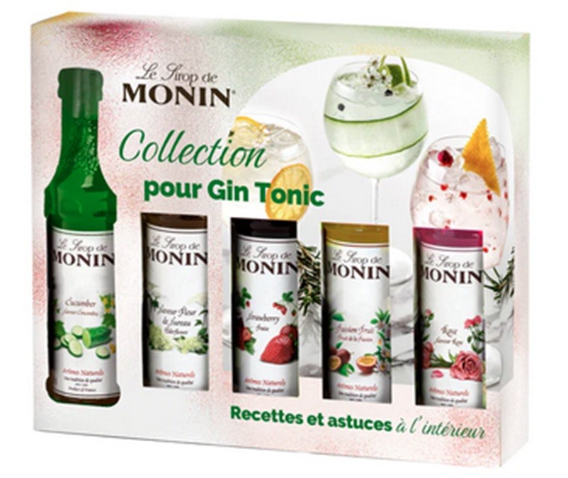 COFFRET GIN TONIC MONIN SIROPS 5X5CL