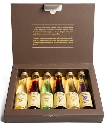 COFFRET MIGNONNETTES MICLO LIQUEURS 6 X 3CL 25Â°