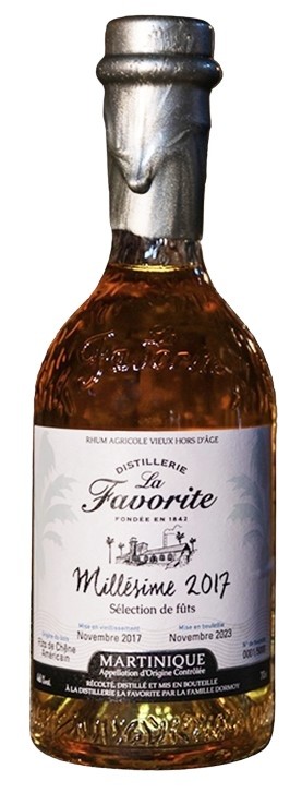 LA FAVORITE MILLESIME 2017 RHUM MARTINIQUE 70 CL  46°