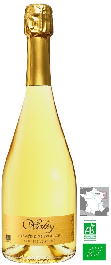 CRÉMANT WELTY FRÉNÉSIE DE MUSCAT BIO ALSACE  75 CL