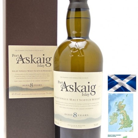 PORT ASKAIG 8 ANS SINGLE MALT ISLAY WHISKY  70 CL 45.8 °