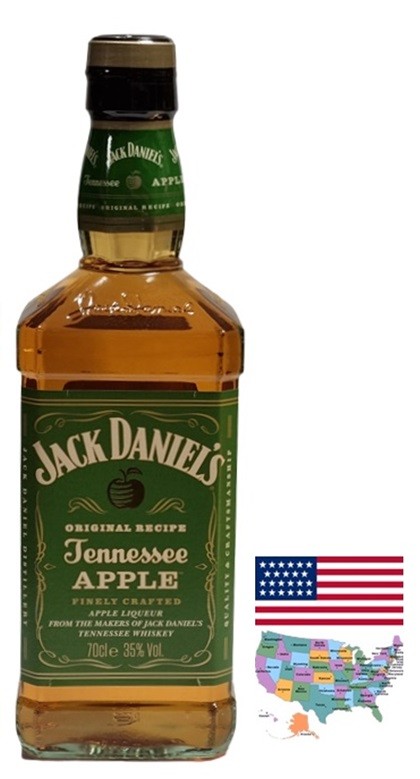 JACK DANIEL'S APPLE LIQUEUR DE WHISKEY 70 CL  35°