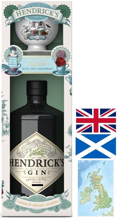 HENDRICK'S GIN TEA TIME PACK ECOSSE 70CL 43°4