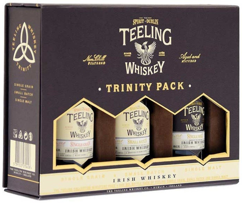 TEELING TRINITY COFFRET 3 X 5 CL WHISKEY IRLANDE 15 CL  46°