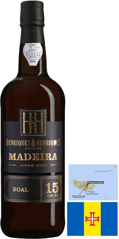 BOAL 15 ANS HENRIQUES & HENRIQUES MADERE 75CL  20°