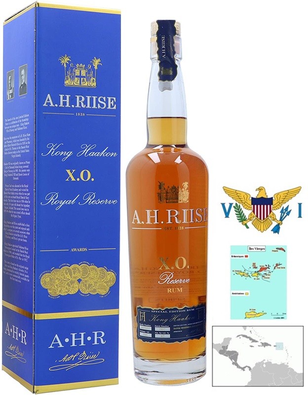 A. H. RIISE XO HAAKON ROYAL RESERVE RUM 70CL42°ILES VIERGES