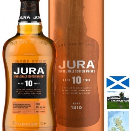 JURA 10 ANS SINGLE MALT WHISKY ISLE OF JURA 70 CL 40°