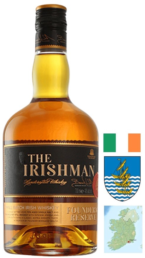IRISHMAN FOUNDER'S RESERVE WHISKEY IRLANDE 70 CL 43°