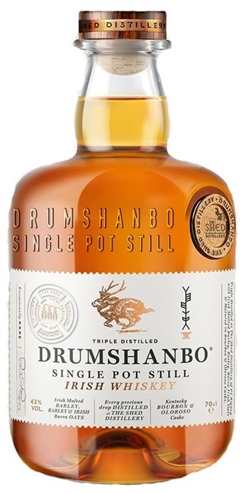 DRUMSHANBO SINGLE POT STILL IRISH WHISKEY 70  CL 43°