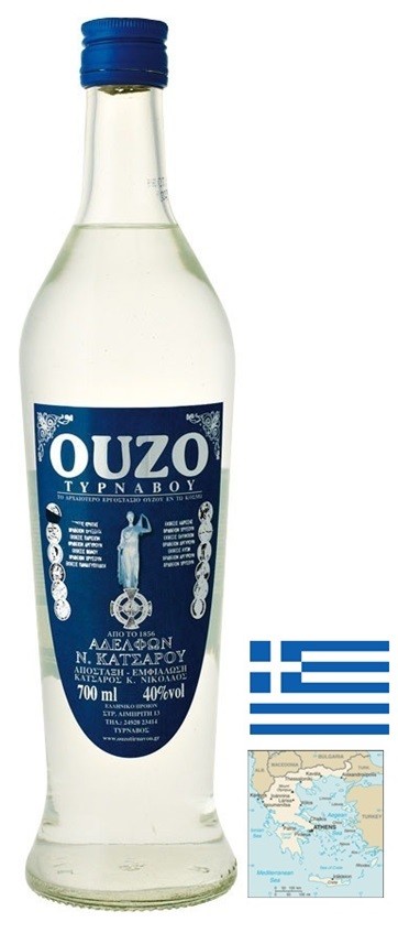 OUZO TYRNAVOU GRECE 70CL 40°C