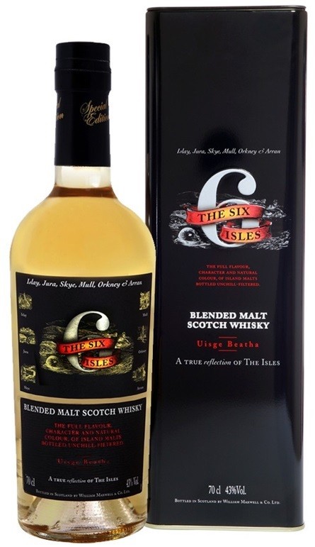 THE 6 ISLES BLENDED MALT WHISKY   70 CL 46°