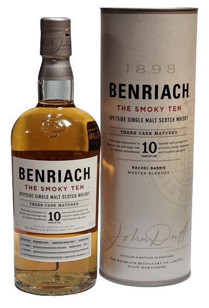 BENRIACH SMOKY 10 ANS SINGLE MALT SPEYSIDE 70 CL 46°