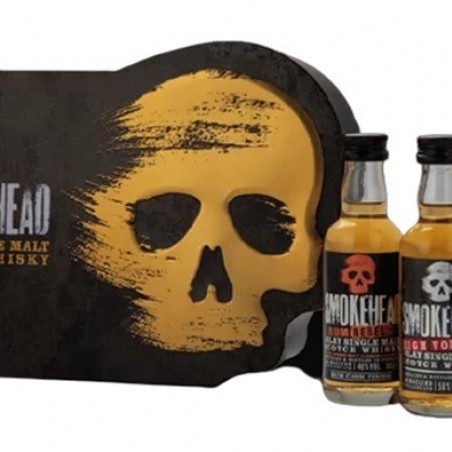 SMOKEHEAD SINGLE MALT WHISKY COFFRET TETE DE MORT  15CL 49°