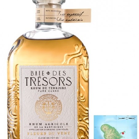 BAIE DES TRESORS FLEURS DU VENT RHUM MARTINIQUE 70CL 49.8°