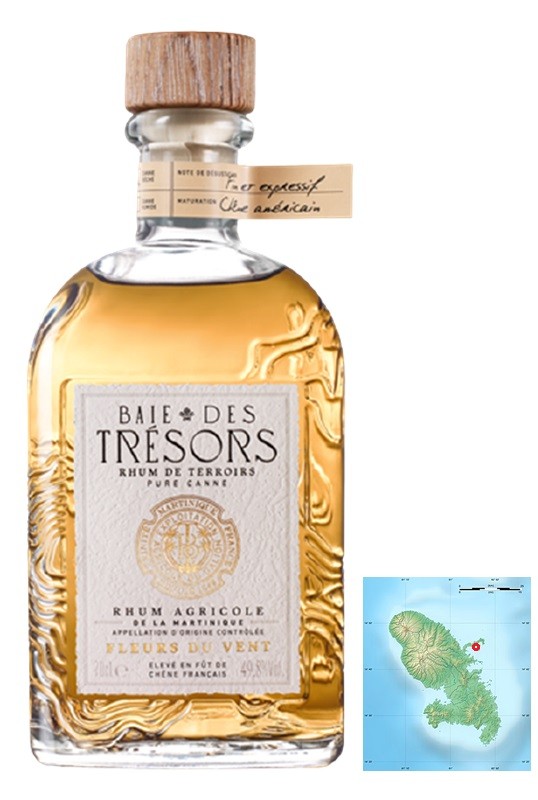 BAIE DES TRESORS FLEURS DU VENT RHUM MARTINIQUE 70CL 49.8°