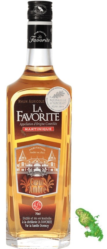 LA FAVORITE COEUR DE CANNE 2ANS 70CL 45°RHUM MARTINIQUE AOC