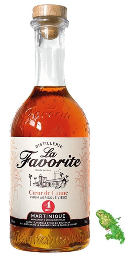 LA FAVORITE COEUR DE CANNE 4 ANS RHUM MARTINIQUE 70CL 42°AOC