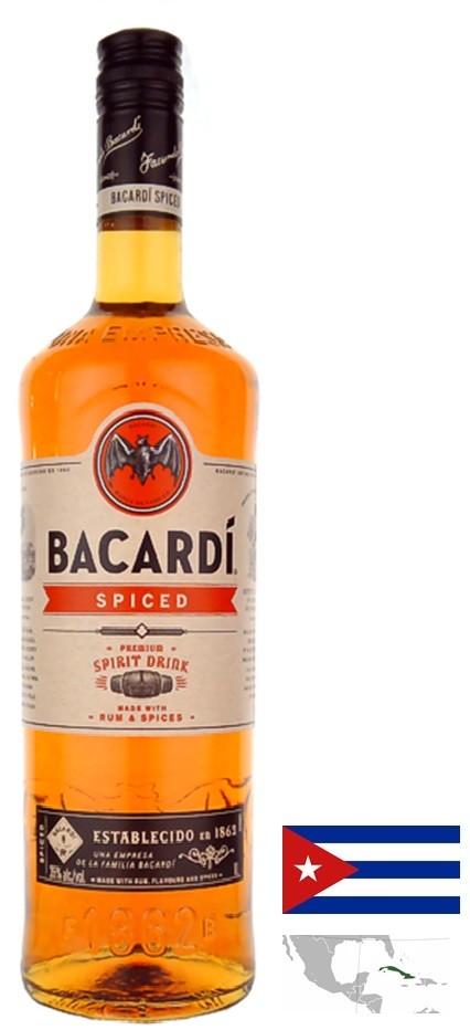 BACARDI SPICED SPIRIT DRINK CUBA 70 CL 40°