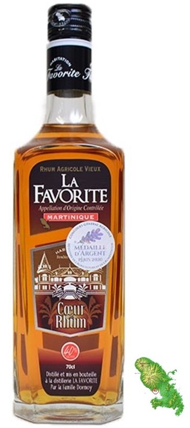 LA FAVORITE COEUR DE RHUM  4 ANS RHUM MARTINIQUE 70 CL 40°