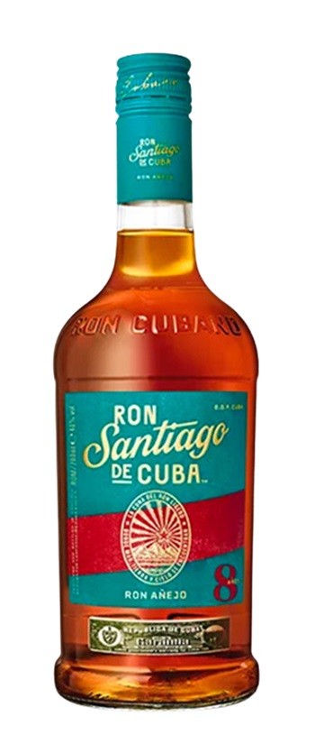 SANTIAGO DE CUBA RHUM CUBA   8 ANS  70 CL 40°