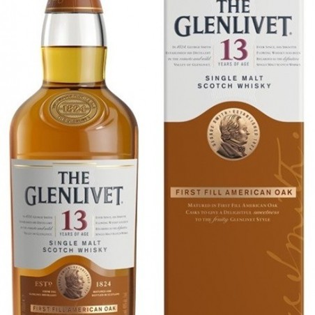 GLENLIVET 13 ANS WHISKY SINGLE MALT SPEYSIDE  70 CL 40°