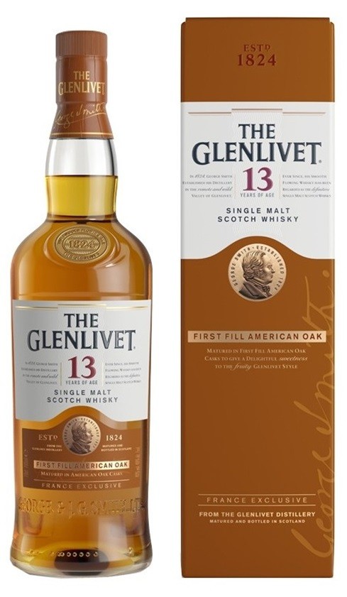 GLENLIVET 13 ANS WHISKY SINGLE MALT SPEYSIDE  70 CL 40°