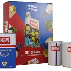 GIN ENGINE BIO ITALIE 50CL 42° COFFRET  2 GOBELETS