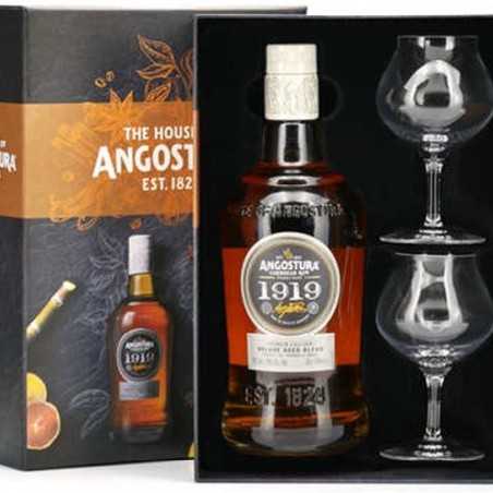 ANGOSTURA 1919 COFFRET 2 VERRES 8 ANS RHUM TRINIDAD 70CL 40°