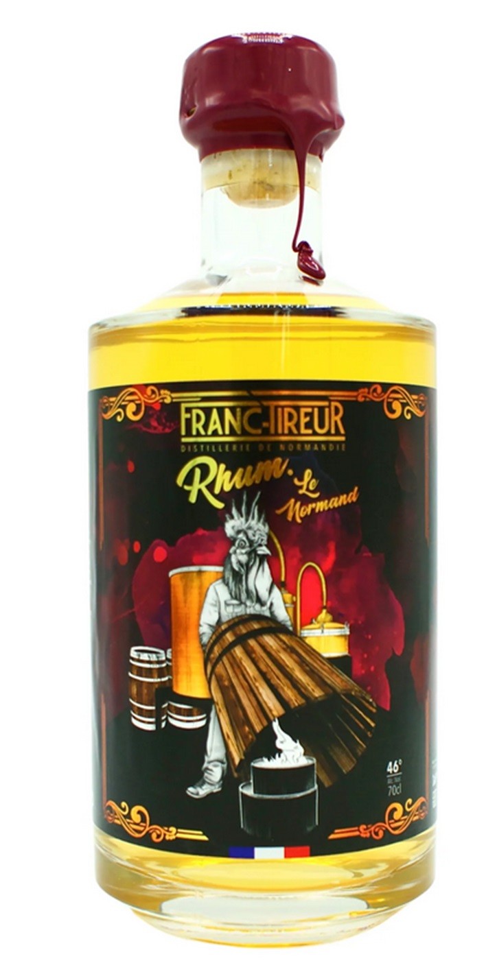 FRANC TIREUR LE NORMAND RHUM BRUN DOM TOM 70 CL 46°