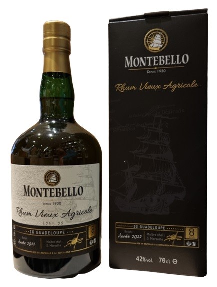 MONTEBELLO 8 ANS RHUM VIEUX AGRICOLE GUAELOUPE 70CL 42°