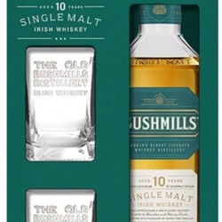 BUSHMILLS 10 ANS COFFRET 2 VERRES SINGLE MALT WHISKEY | Achat whisky en ligne