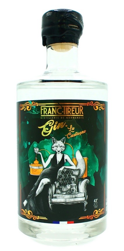 GIN LA CASTAGNE (RENARDE) FRANC TIREUR FRANCE 70CL  43°