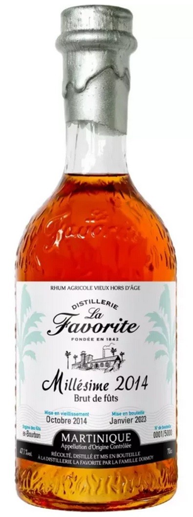 LA FAVORITE MILLESIME 2014 RHUM MARTINIQUE 70CL 47,1°