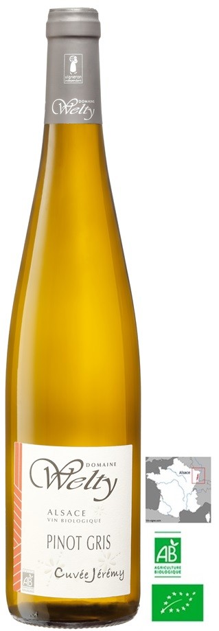 PINOT GRIS BIO CUVÉE JÉRÉMY WELTY 2019 ALSACE AOP 75 CL