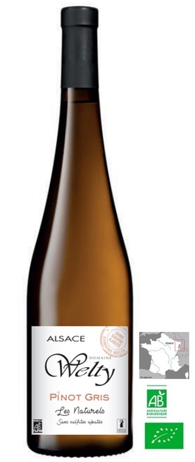 PINOT GRIS LES NATURELS 2019 WELTY BIO-SANS SULFITE 75CL AOP