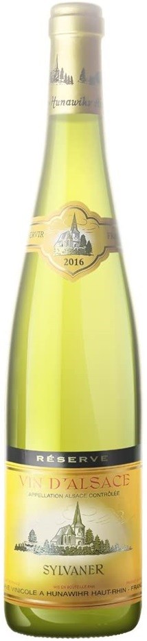 SYLVANER MÉDAILLE D' ARGENT HUNAWIHR ALSACE 2016 75 CL 