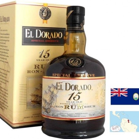 EL DORADO 15 ANS RHUM GUYANE BRITANNIQUE  70 CL  43°