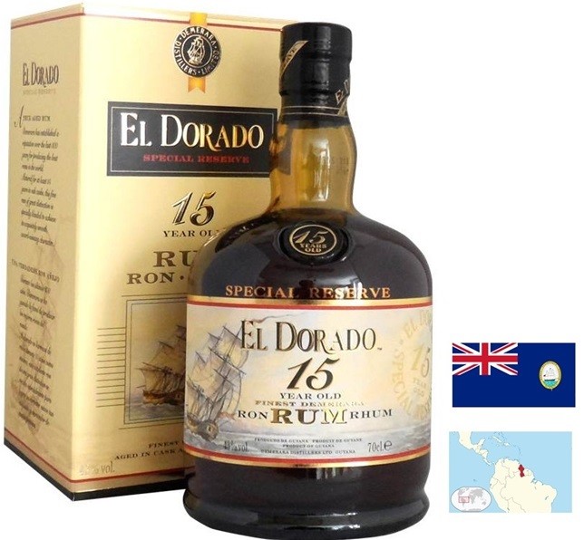 EL DORADO 15 ANS RHUM GUYANE BRITANNIQUE  70 CL  43°