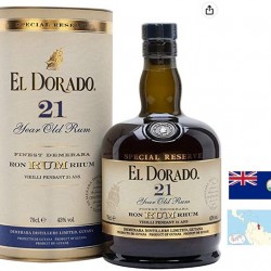 EL DORADO 21 ANS RHUM GUYANE BRITANNIQUE 70 CL 43°