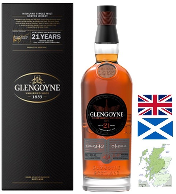 GLENGOYNE 21 ANS SINGLE MALT WHISKY HIGHLANDS 70CL  43°