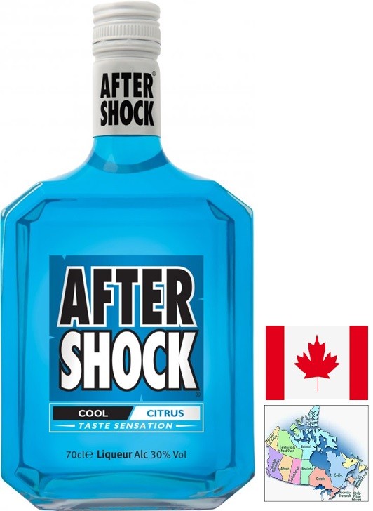 AFTERSCHOCK BLUE LIQUEUR CANADA 70 CL 30°