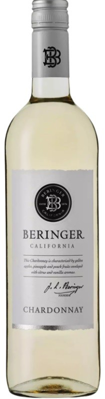 CHARDONNAY BERINGER 2015 CALIFORNIE  75CL