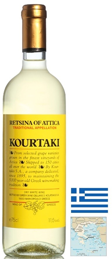 RETSINA KOURTAKI GRÈCE  75  CL