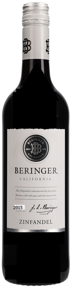 ZINFANDEL ROUGE BERINGER CALIFORNIE 2015  75 CL