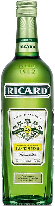 RICARD AUX PLANTES FRAÎCHES PASTIS DE MARSEILLE 70CL 45°