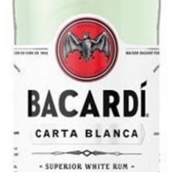 BACARDI CARTA BLANCA RHUM CUBA  70 CL  37.5°