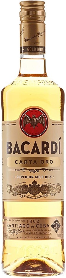 BACARDI CARTA ORO RHUM CUBA 70CL   37.5°