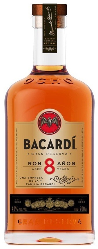 BACARDI 8 ANS RHUM CUBA 70 CL   40°